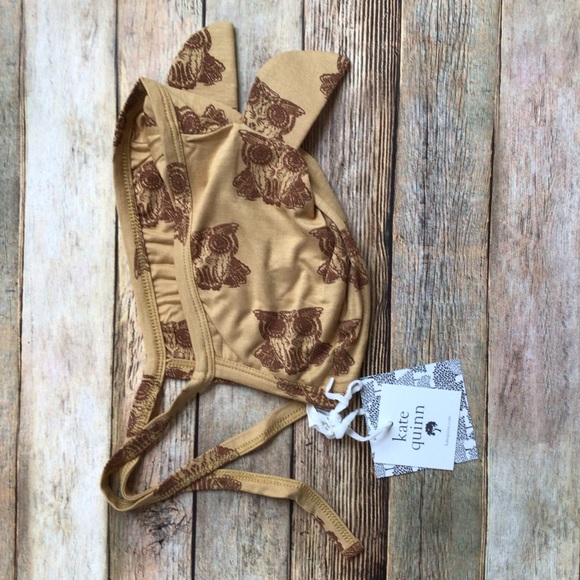 NWT Kate Quinn Bamboo Patina Owl Bear Hat - Picture 1 of 3